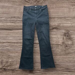 PAIGE High Rise Laurel Canyon Charcoal Black Flare Jeans